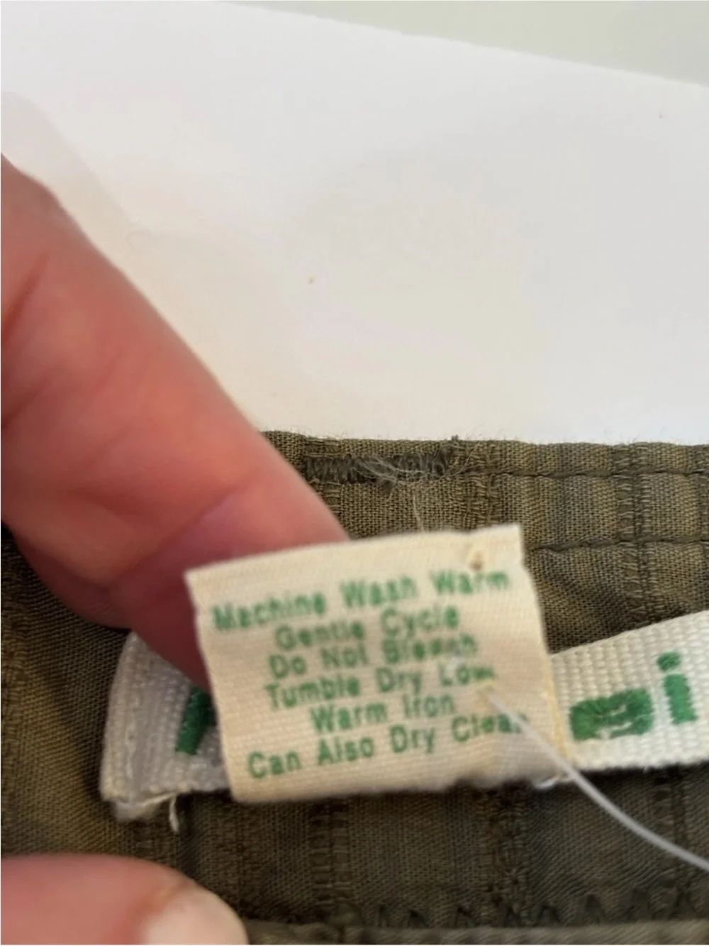Hei Hei Anthropologie Olive Green Cargo Capri Pants Tie Hem Women’s 6